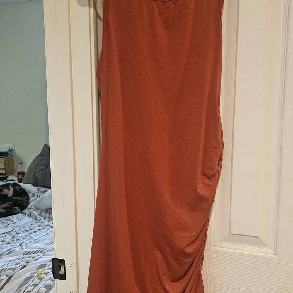 Elegant Rust Orange Women's Dress